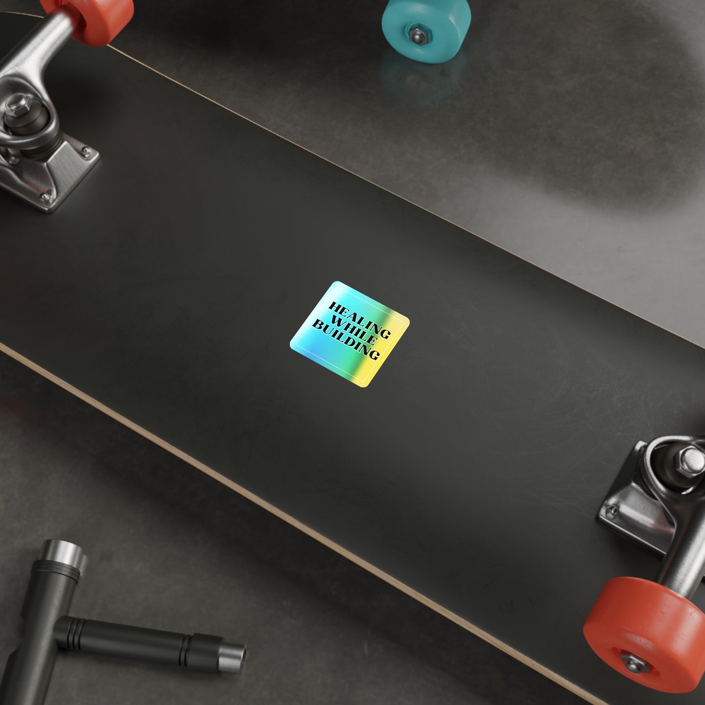 Healing While Building Holographic Die-cut Stickers