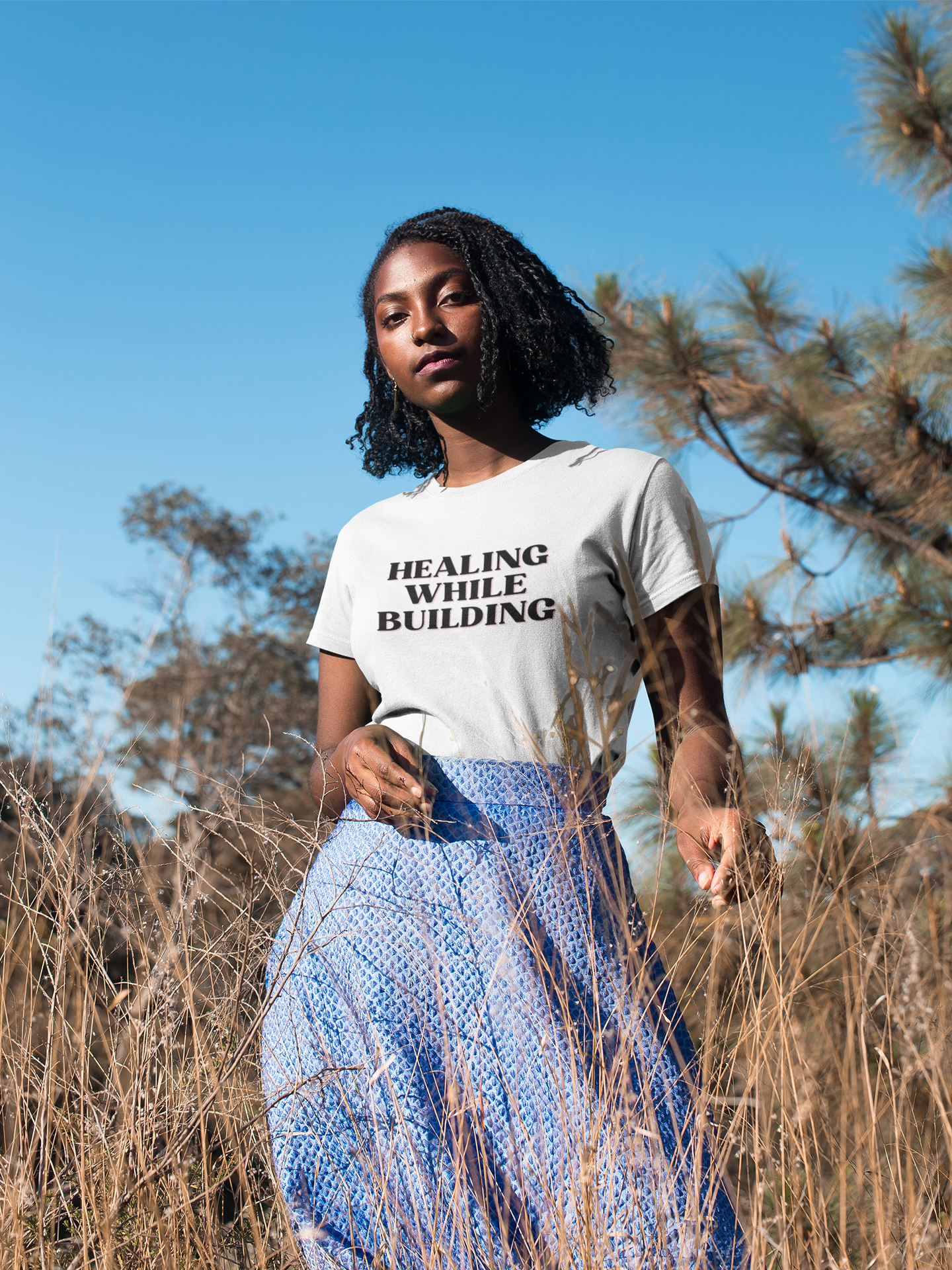 Women's Healing While Building White T-Shirt