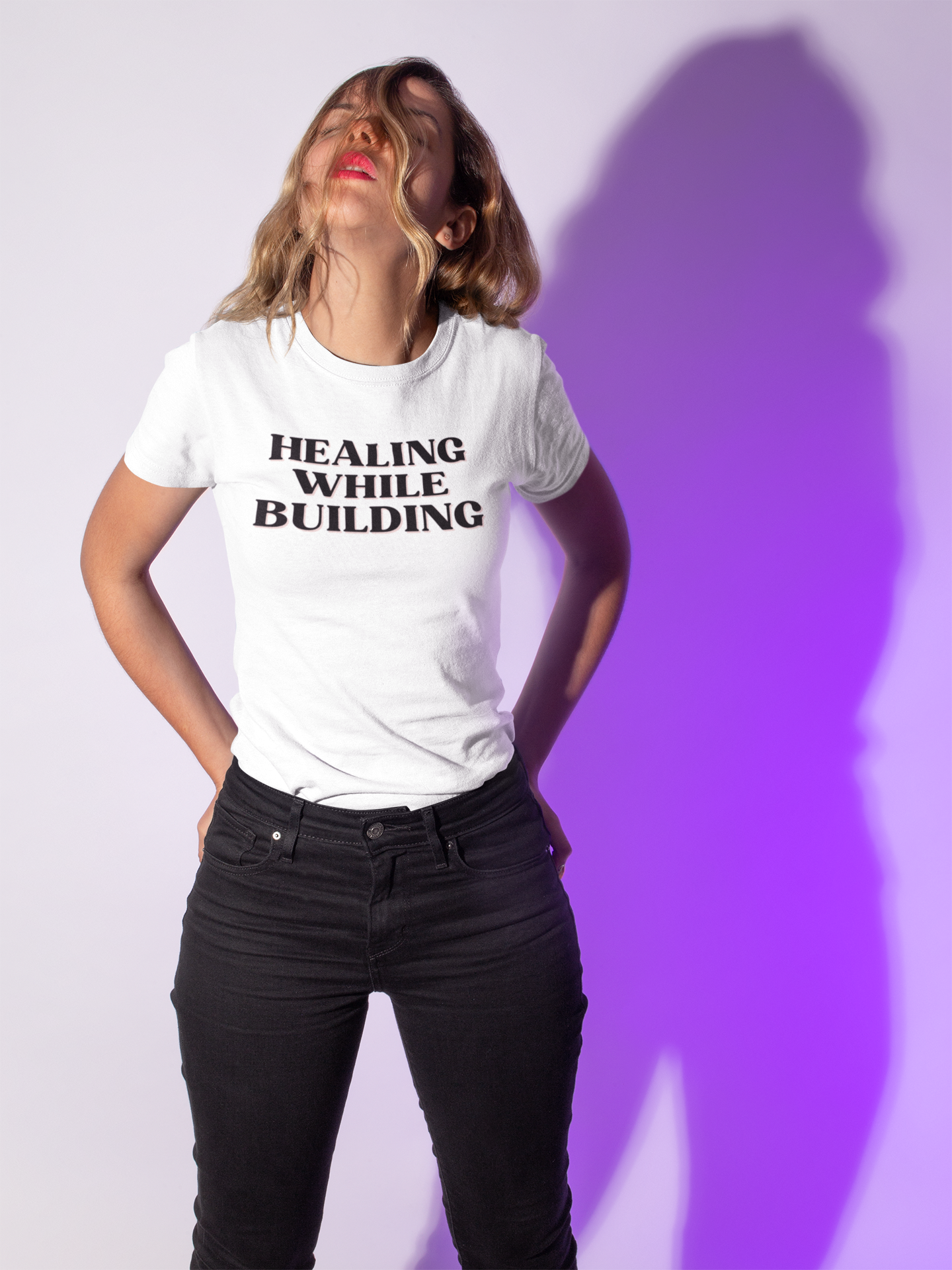 Women's Healing While Building White T-Shirt